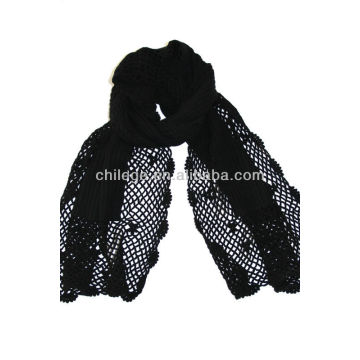 lace crochet edging cashmere scarf